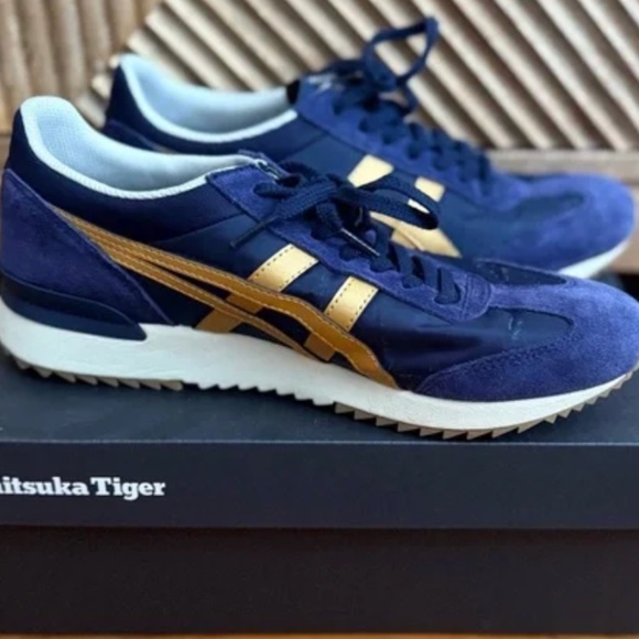 Onitsuka Tiger by Asics California 78 Ex unisex Navy and Gold Sneakers - Picture 3 of 5